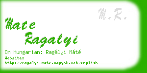 mate ragalyi business card